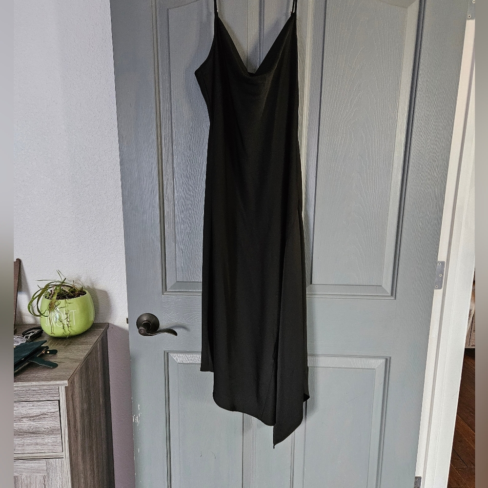 Karl Lagerfeld Asymmetrical Black Dress